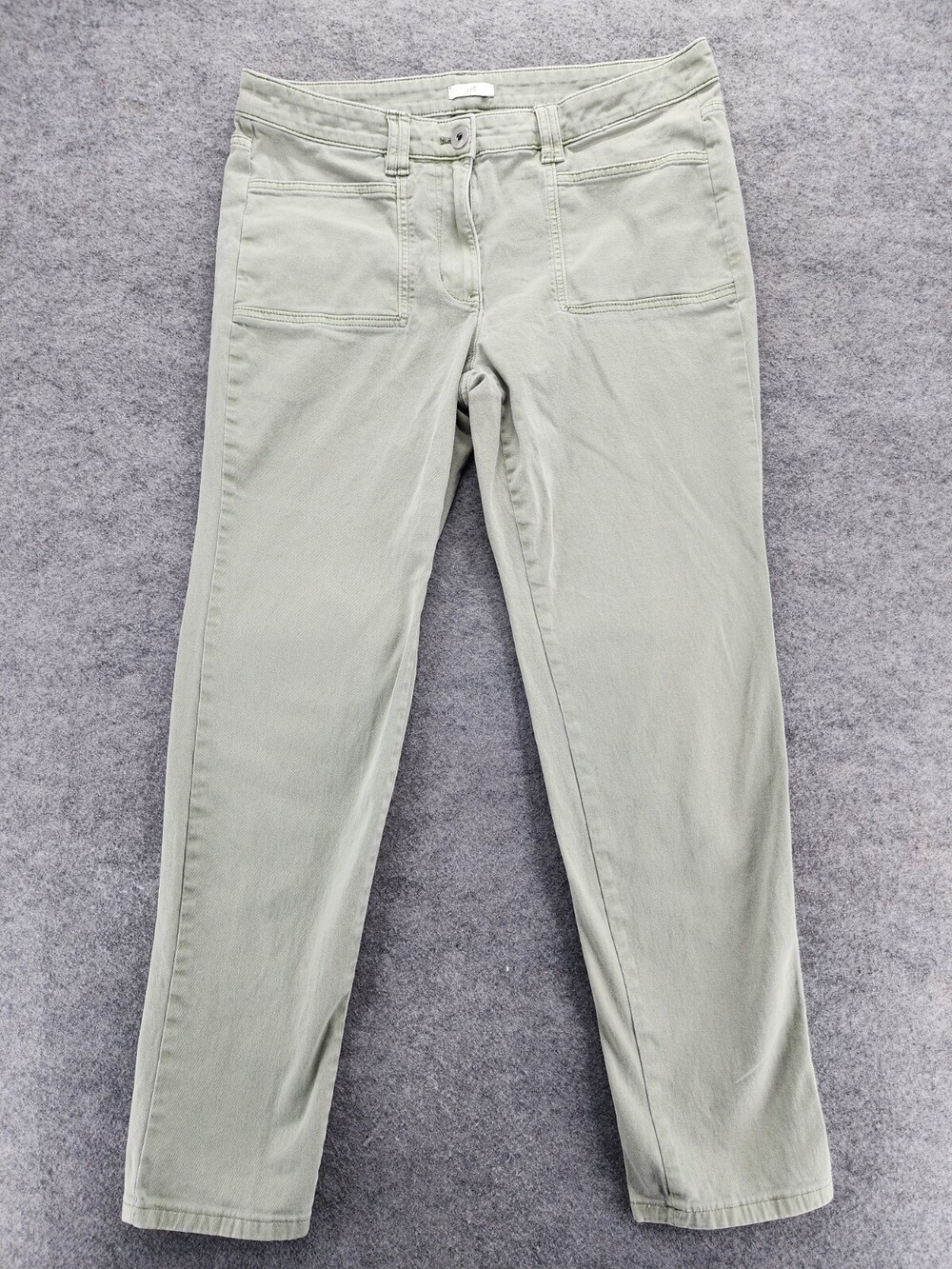J Jill Jeans Womens 10 Green Mid Rise Straight Leg 33x28"